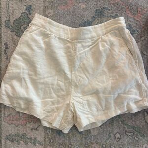 Abercrombie & Fitch High Waist Cream Shorts